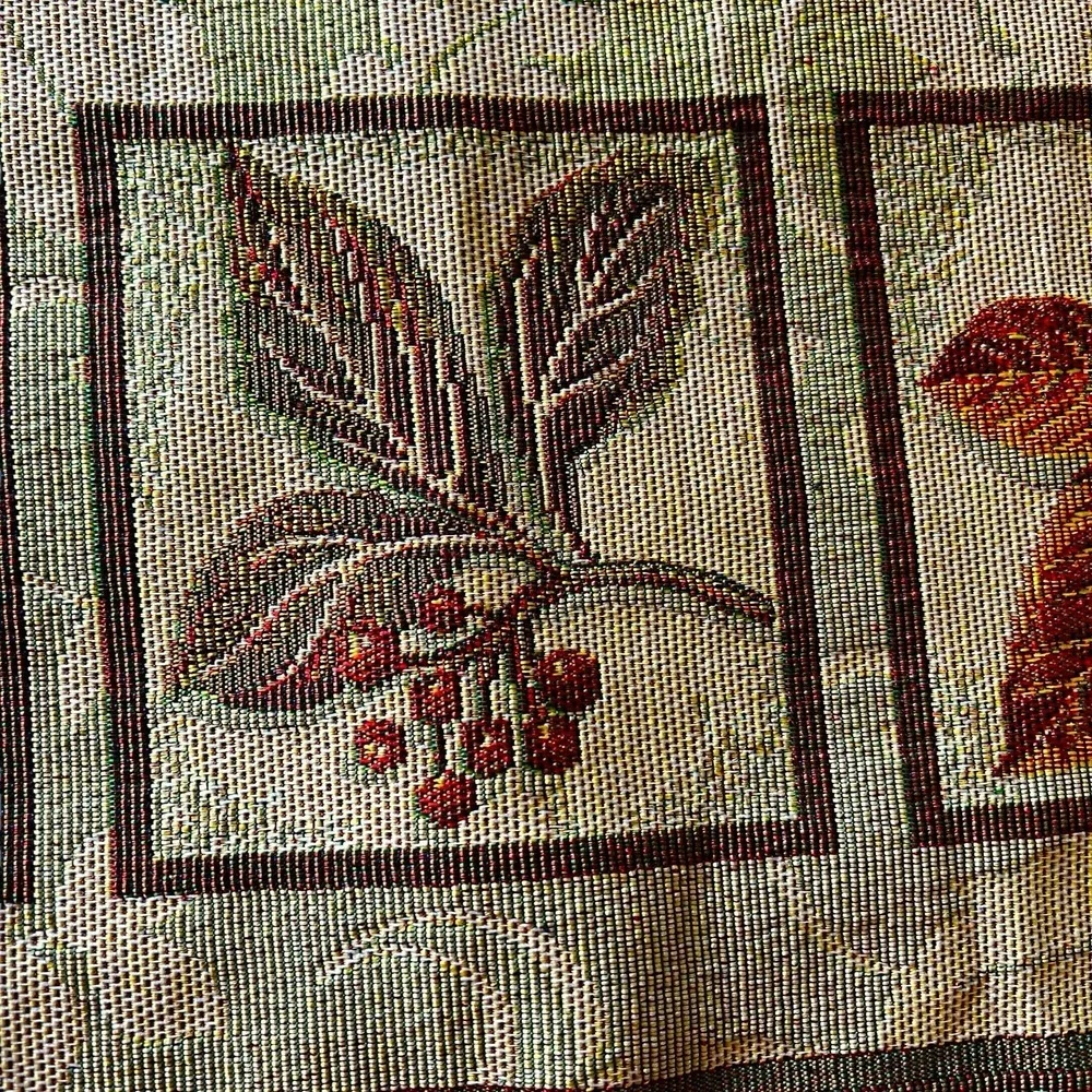 Fall Harvest Autumn Woven Tapestry Placemats Set of 4 Autumn Leaves Dinner 18